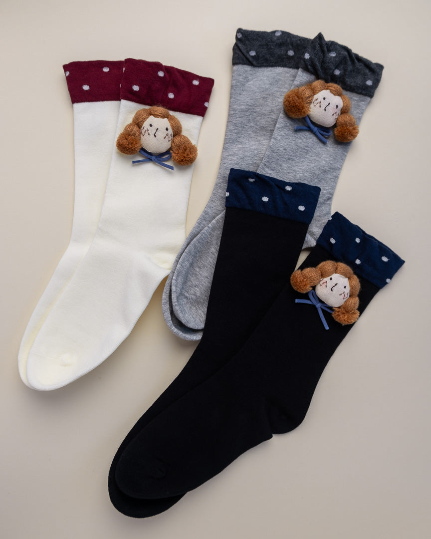 Doll Face Women’s Cotton Crew Socks