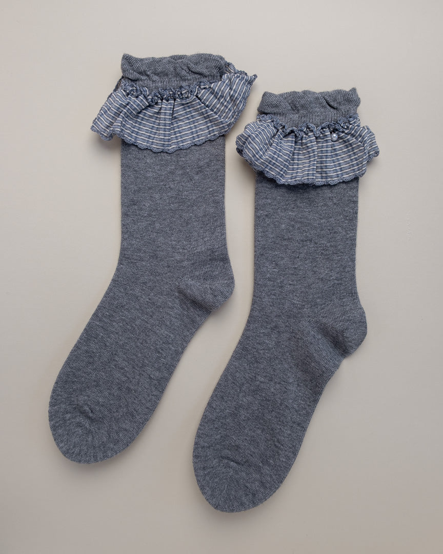 Ruffle Socks Women’s Cotton Crew Socks