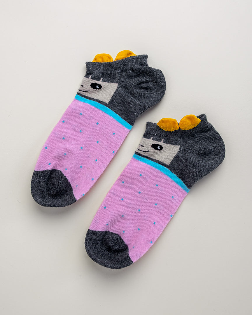 Cartoon Robot – Women’s No Show Socks