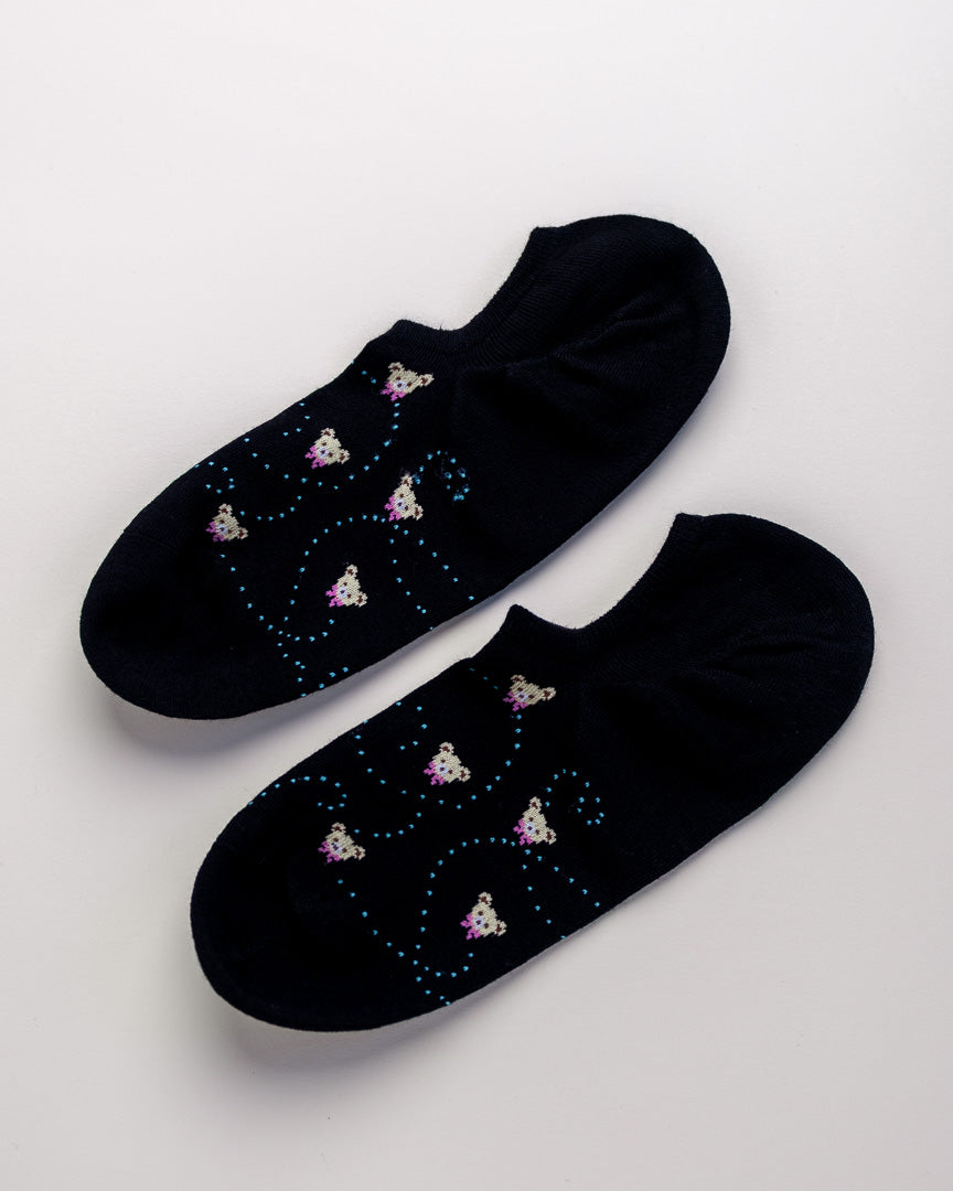 Bear Dots Women’s No Show Socks
