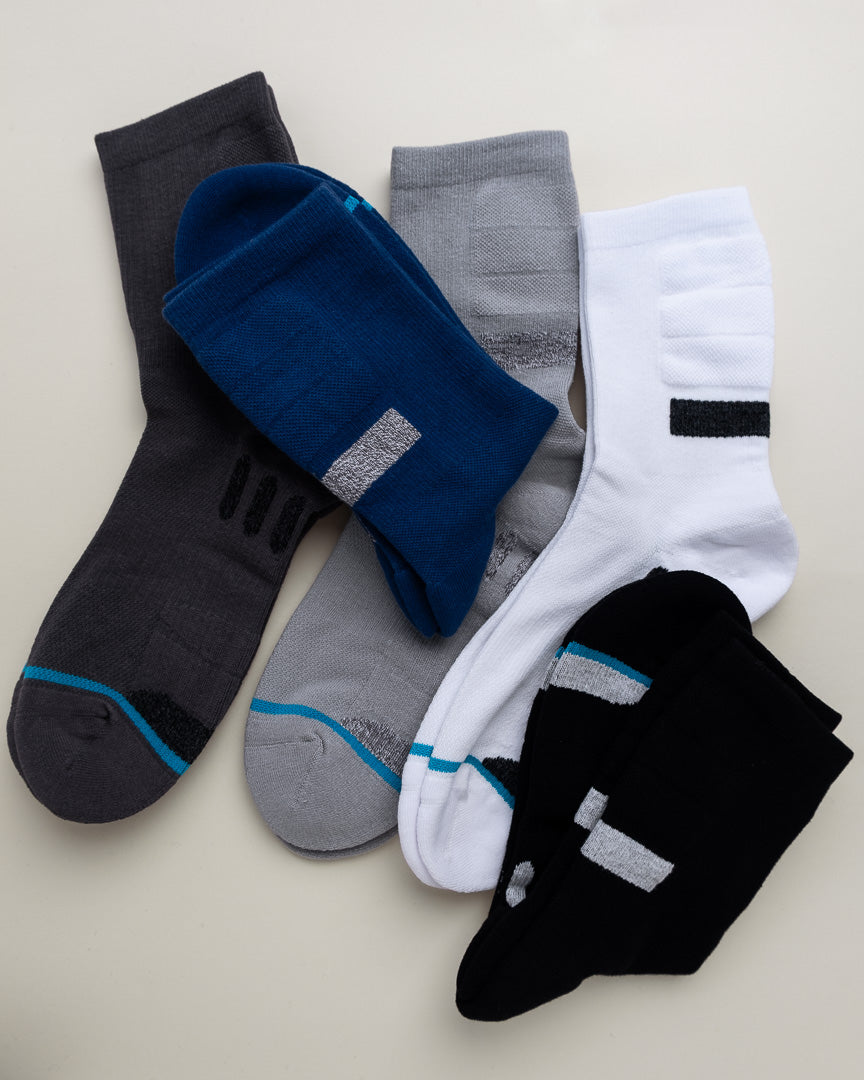 Men’s Terry Sports Socks – Athletic Cushioned Crew Socks