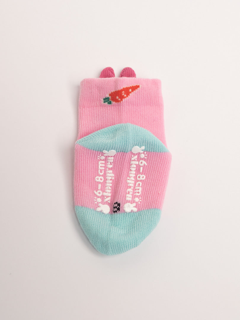 Baby Non-Slip Cotton Socks – Bunny & Carrot Cute Everyday Socks