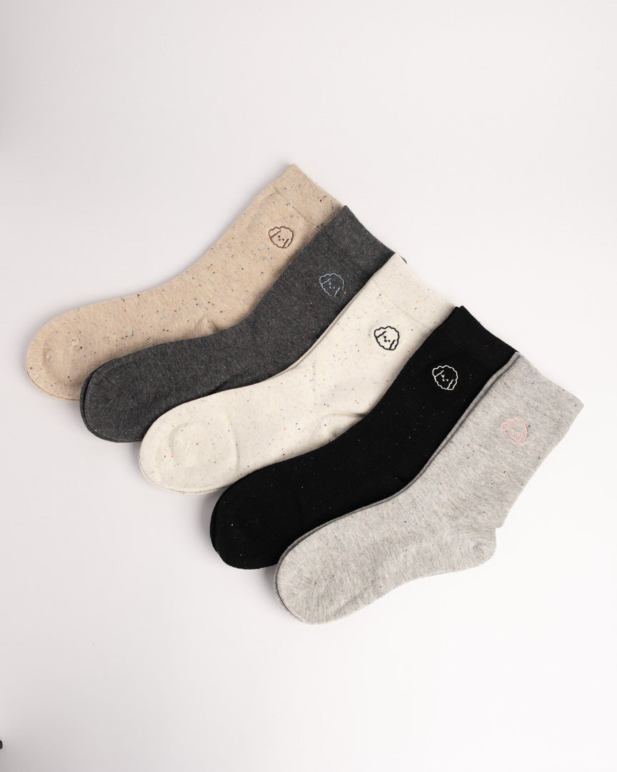 Women's Puppy Embroidery Cotton Crew Socks – Soft Everyday Socks