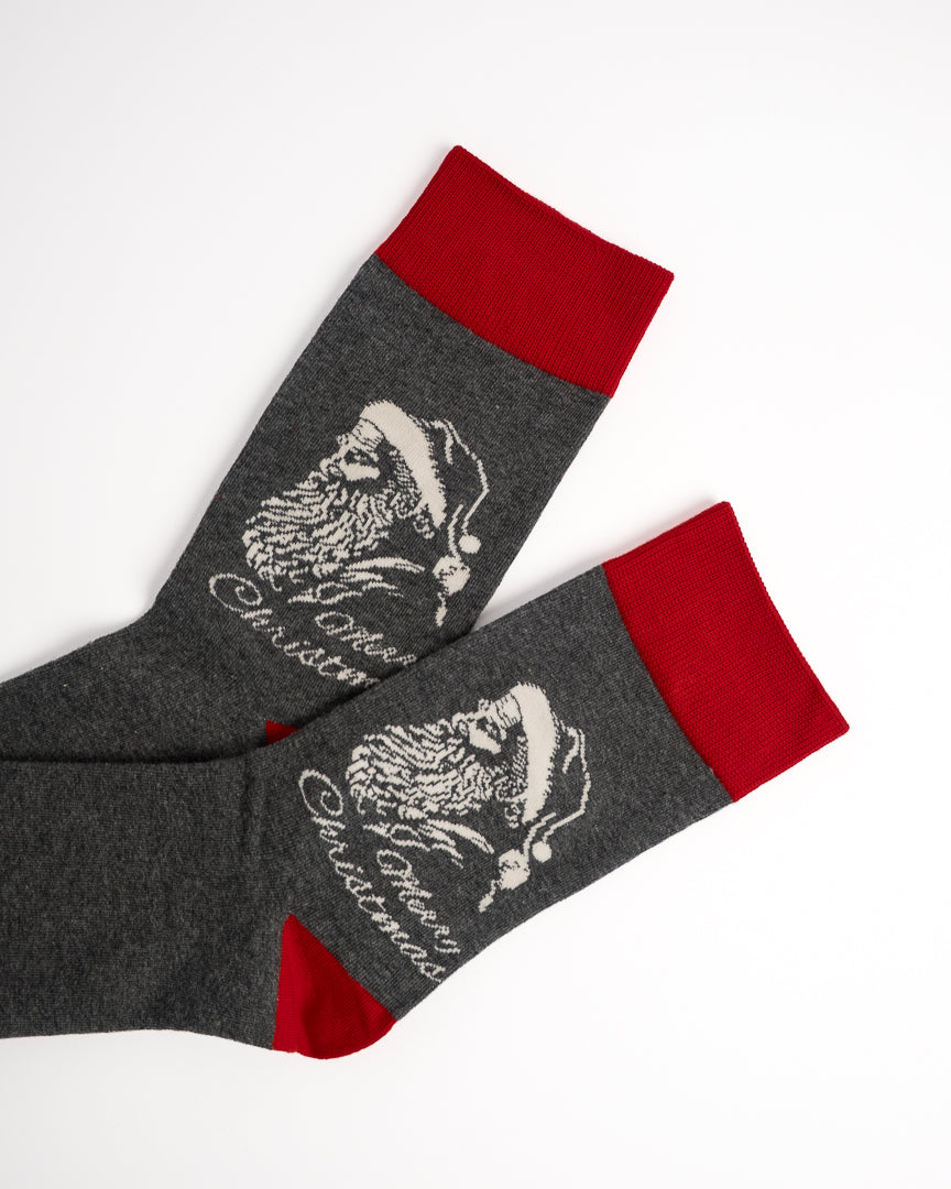 Vintage Santa Claus Christmas Crew Socks