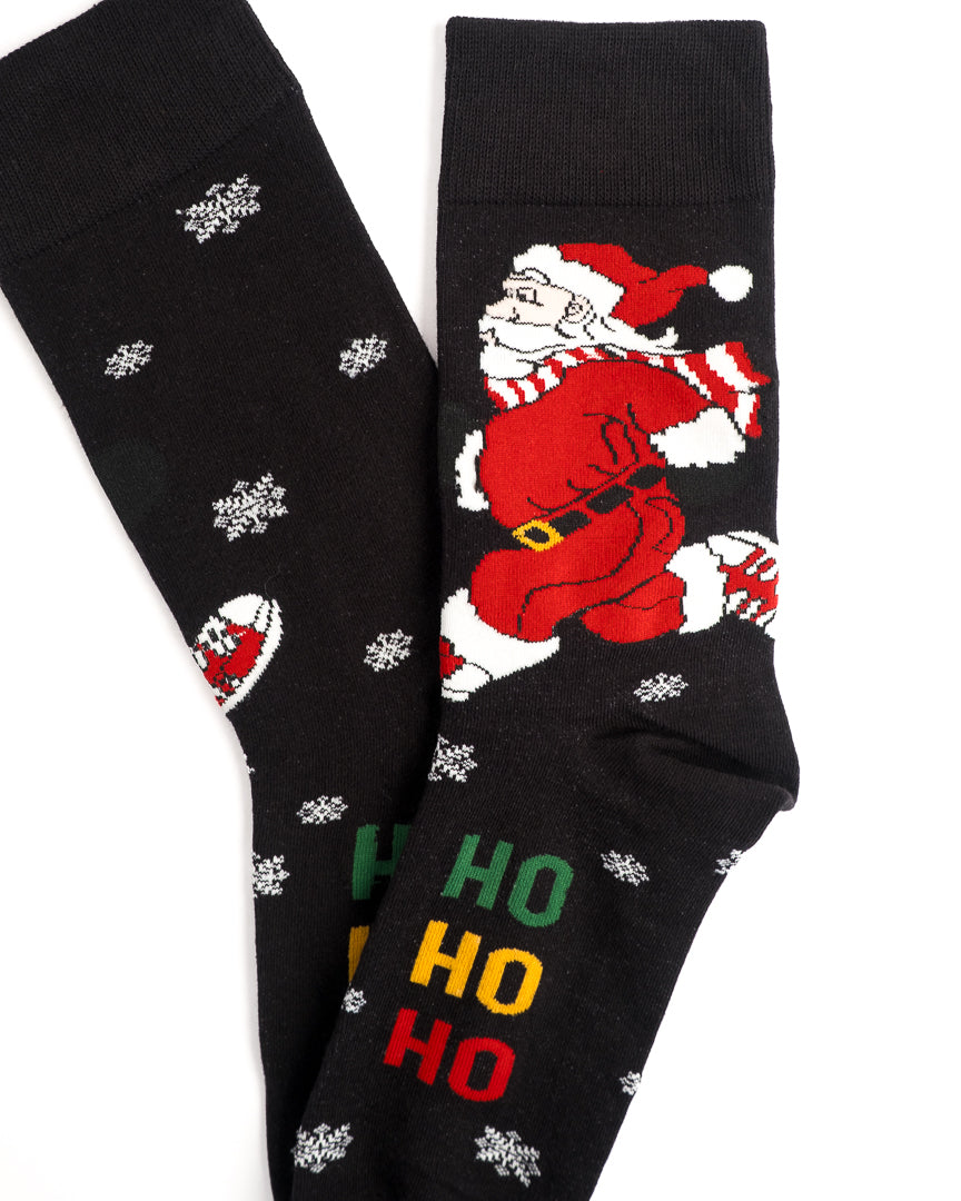 Funky Jazz & Skating Santa Christmas Crew Socks