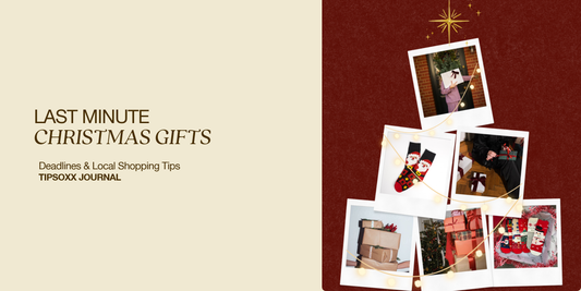 TipSoxx blog cover image for Last Minute Christmas Gifts in Australia guide featuring holiday socks and gift ideas