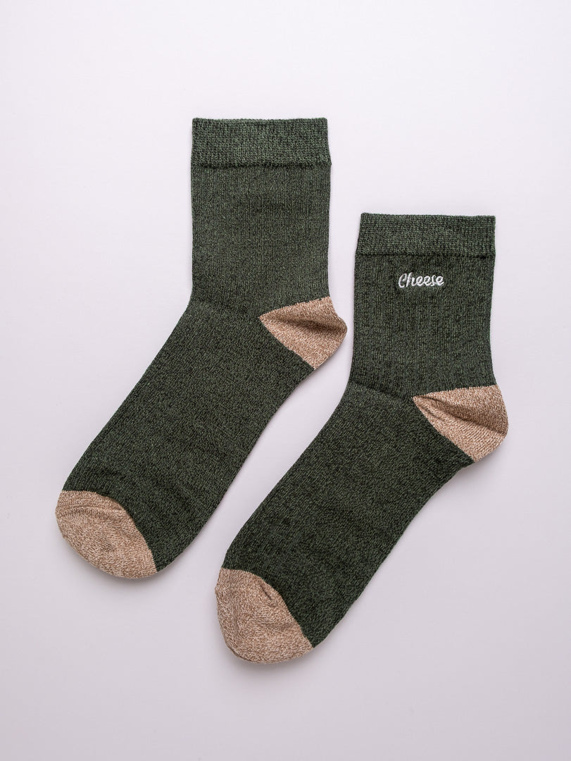 Cheese – Men’s Cotton Crew Socks
