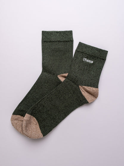 Cheese – Men’s Cotton Crew Socks