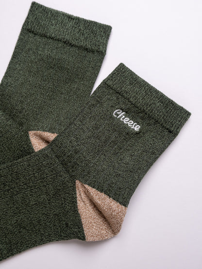 Cheese – Men’s Cotton Crew Socks