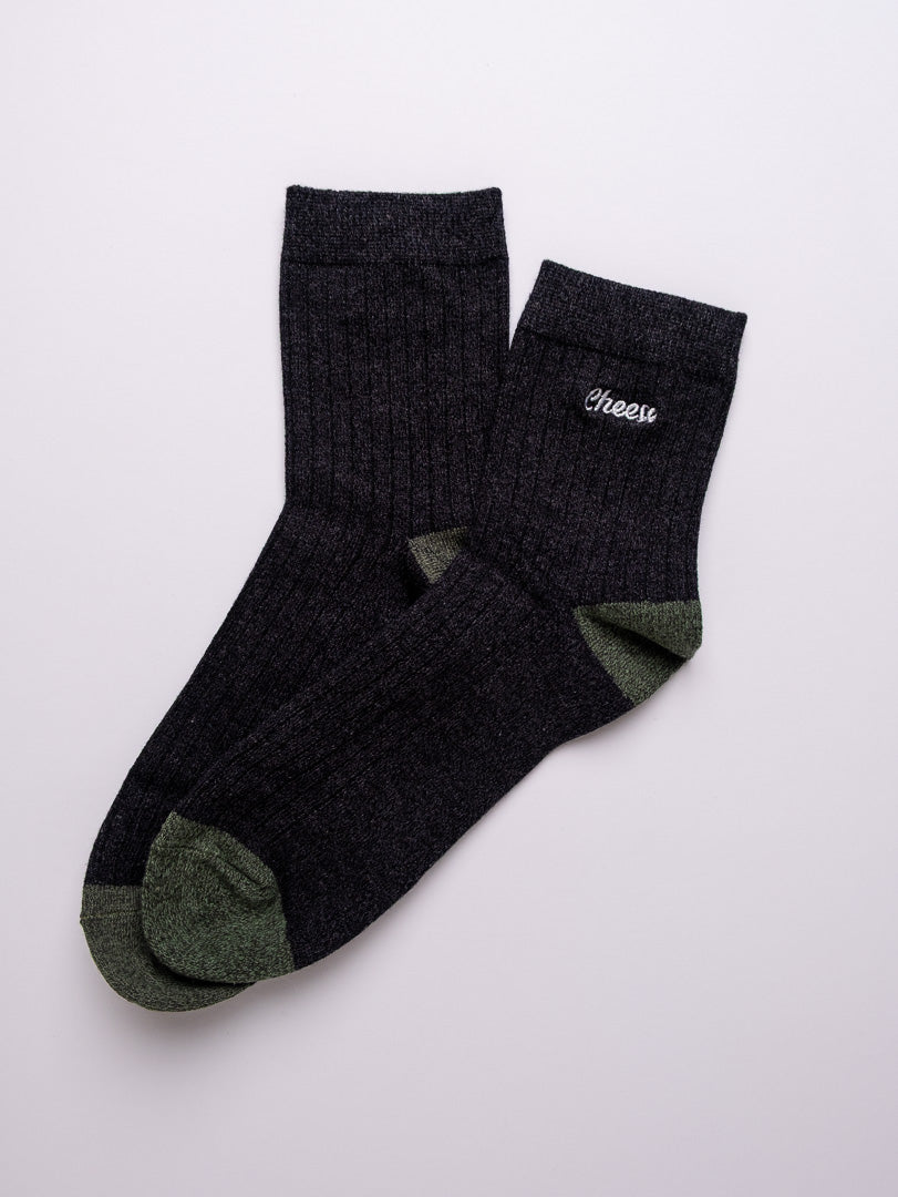 Cheese – Men’s Cotton Crew Socks