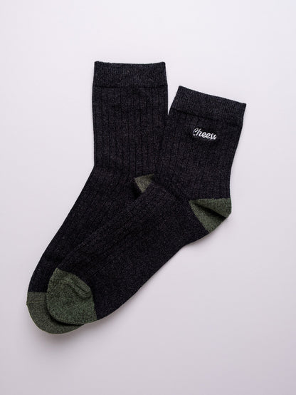 Cheese – Men’s Cotton Crew Socks