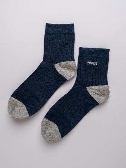 Cheese – Men’s Cotton Crew Socks