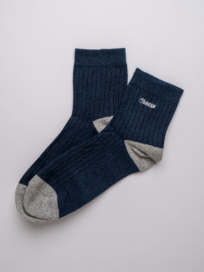 Cheese – Men’s Cotton Crew Socks