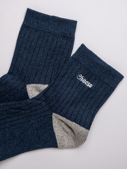 Cheese – Men’s Cotton Crew Socks