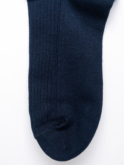Navy blue sock on a white background