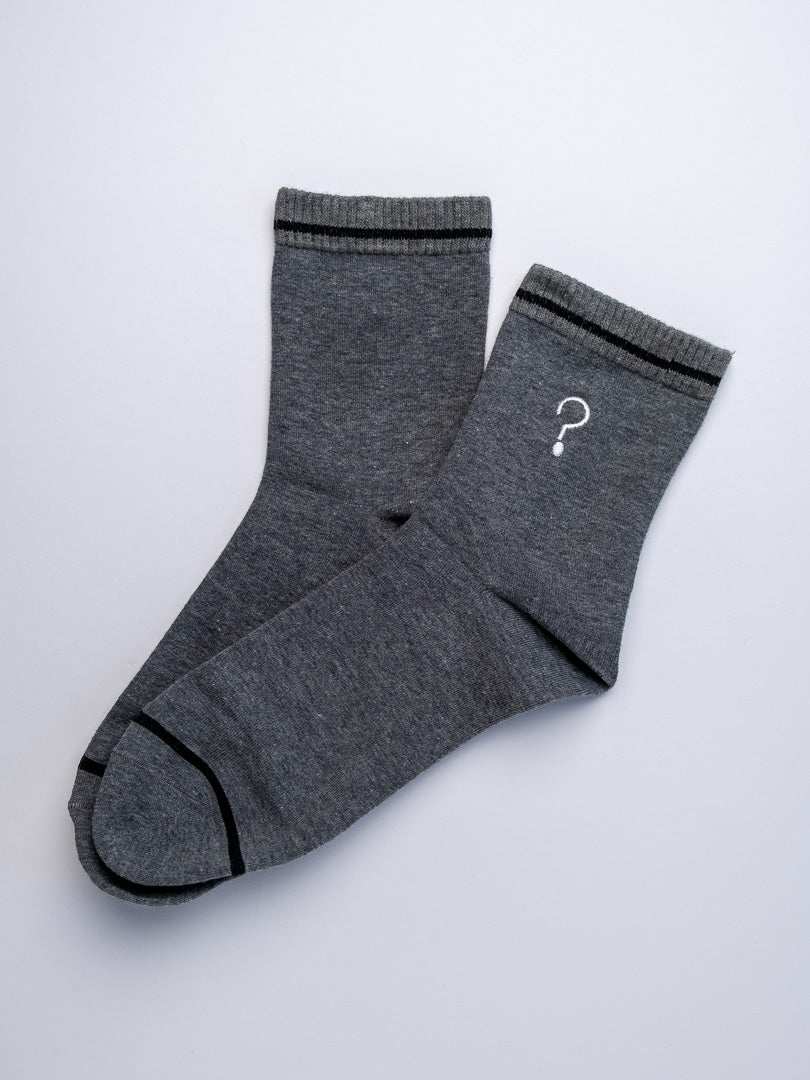 Question Mark Men’s Quarter Cotton Socks – Soft & Durable