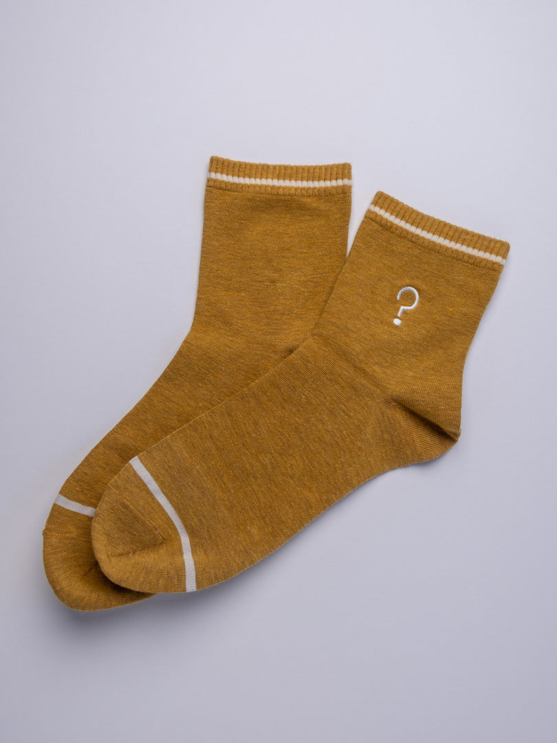 Question Mark Men’s Quarter Cotton Socks – Soft & Durable