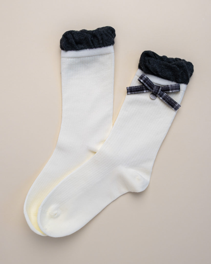 Chic Bow Women’s Cotton Crew Socks