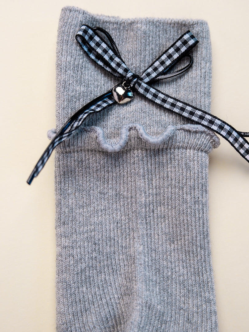 Ribbon Charm Ruffle Women’s Crew Socks