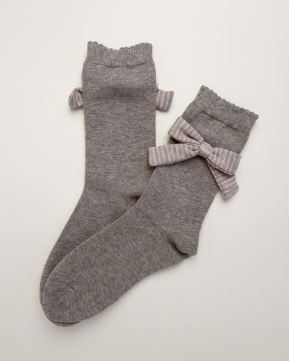 Grace Bow – Women’s Cotton Crew Socks