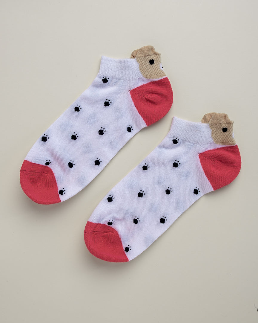 Polka Dot Bear – Cute Women’s No Show Socks
