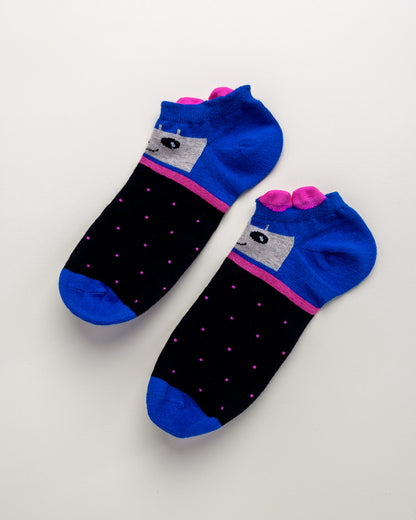 Cartoon Robot – Women’s No Show Socks