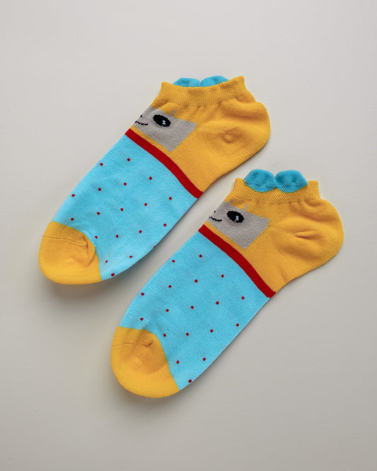 Cartoon Robot – Women’s No Show Socks