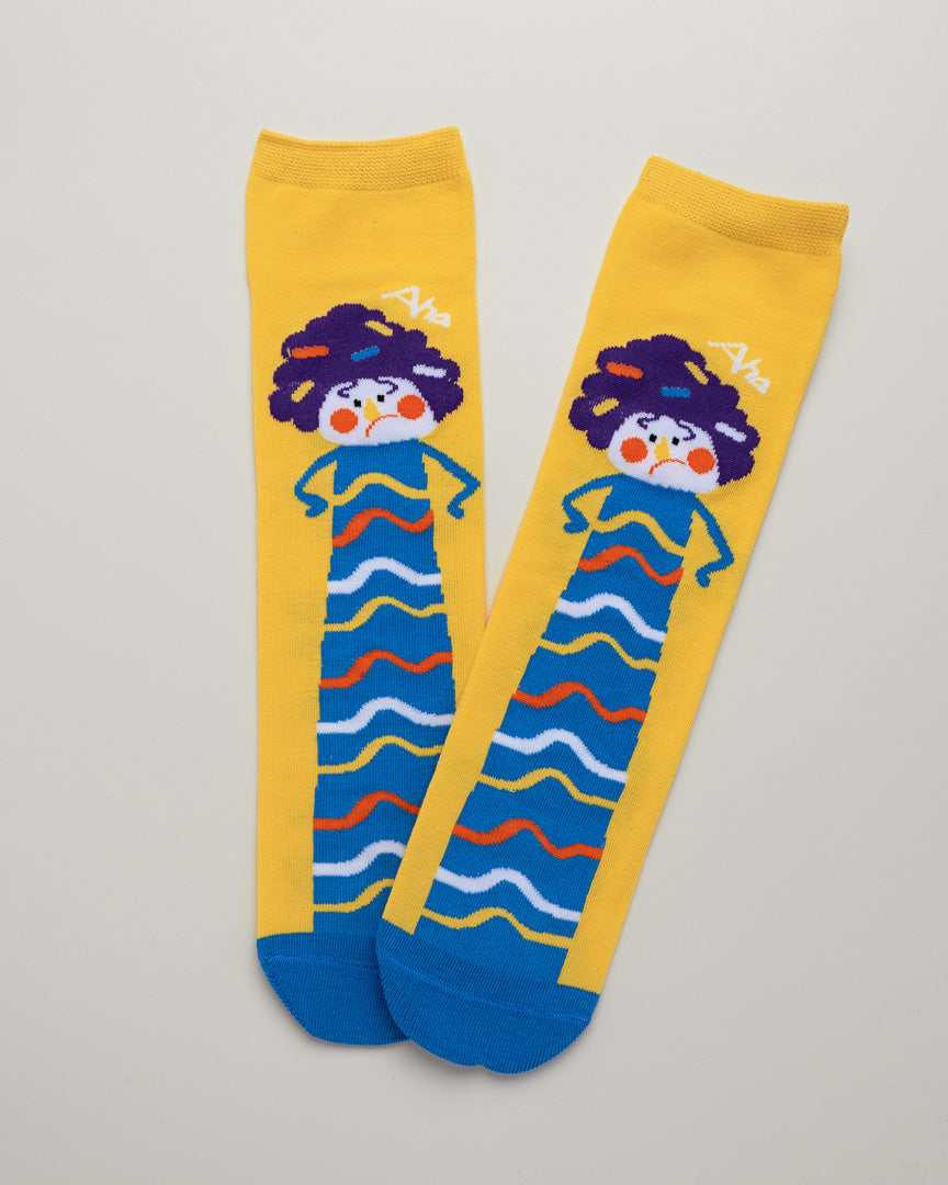 Kids’ Cartoon Character Socks – Heel-Free Crew Style