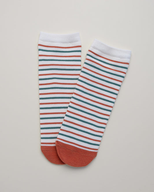 Kids’ Striped Socks – Heel-Free Cotton Crew Socks