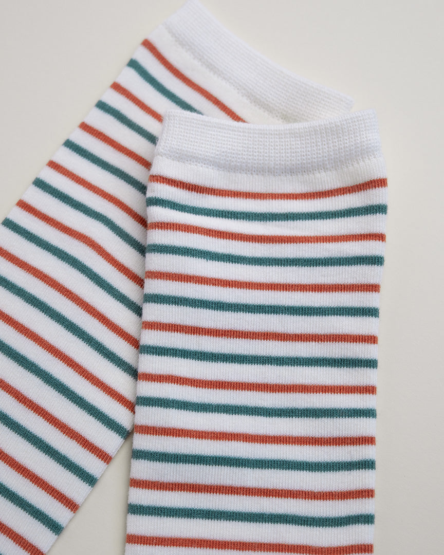 Kids’ Striped Socks – Heel-Free Cotton Crew Socks
