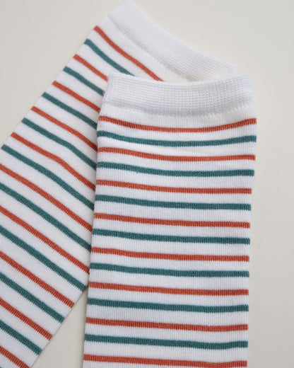 Kids’ Striped Socks – Heel-Free Cotton Crew Socks