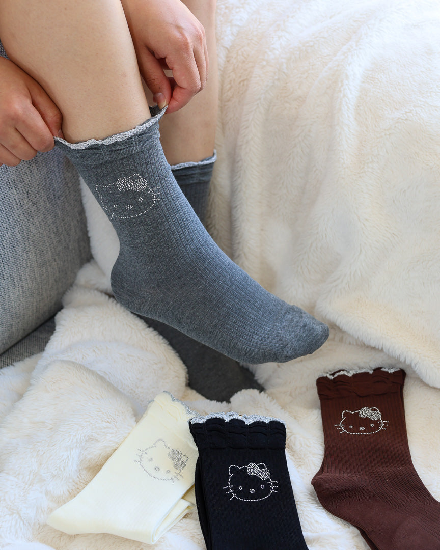 Cute Kitty Face – Women’s Cotton Crew Socks