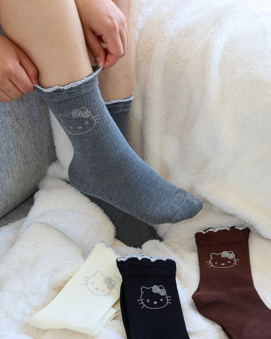 Cute Kitty Face – Women’s Cotton Crew Socks