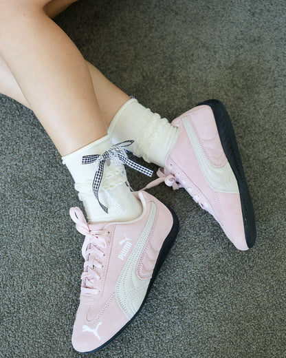 Lace Bow Women’s Cotton Crew Socks