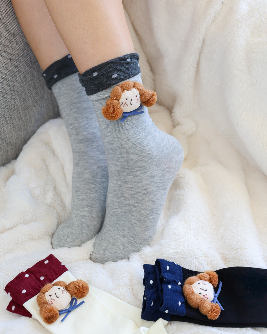 Doll Face Women’s Cotton Crew Socks