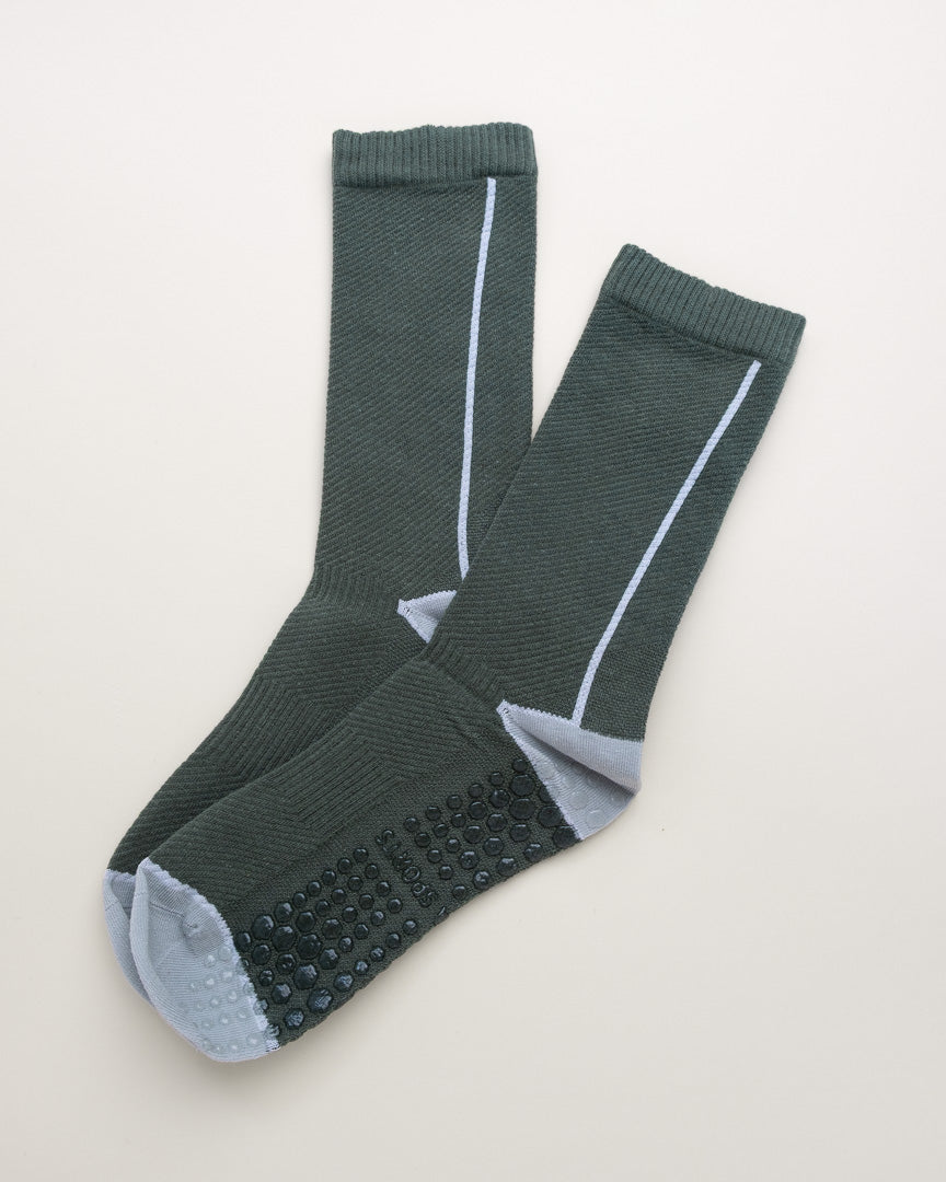 Color Block Grip Socks – Non-Slip Pilates & Yoga Women’s Crew Socks