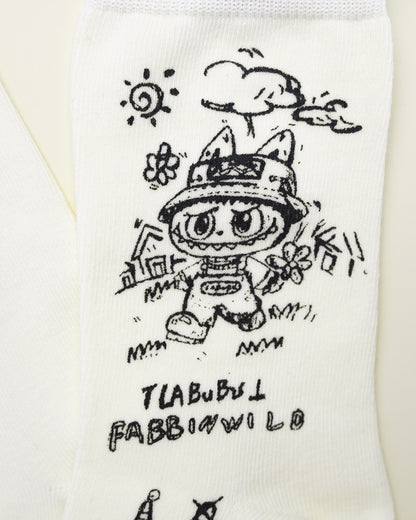 Labubu Graphic – Women’s Crew Socks