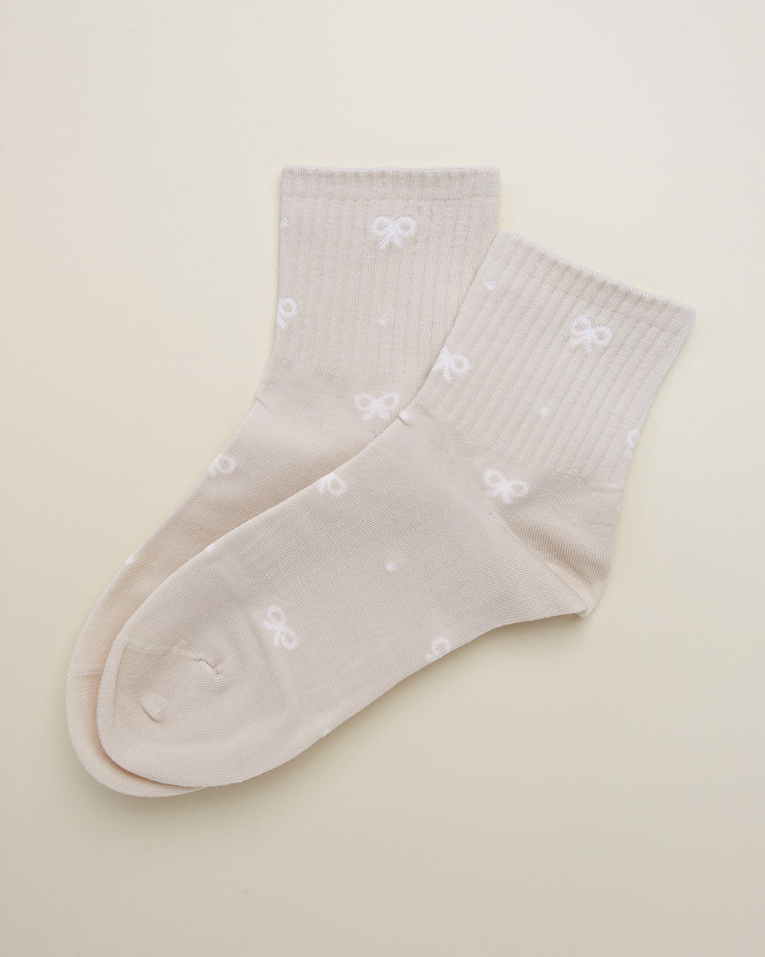 Bow Pattern – Women’s Quarter Socks
