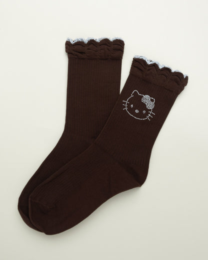 Cute Kitty Face – Women’s Cotton Crew Socks