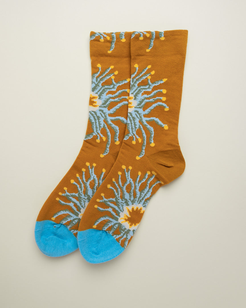 Golden Bloom – Women’s Crew Socks
