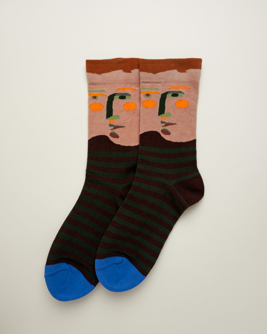 Abstract Face – Women’s Crew Socks