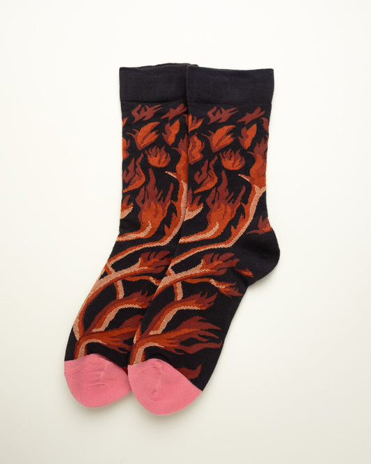 Flame Vine – Women’s Crew Socks
