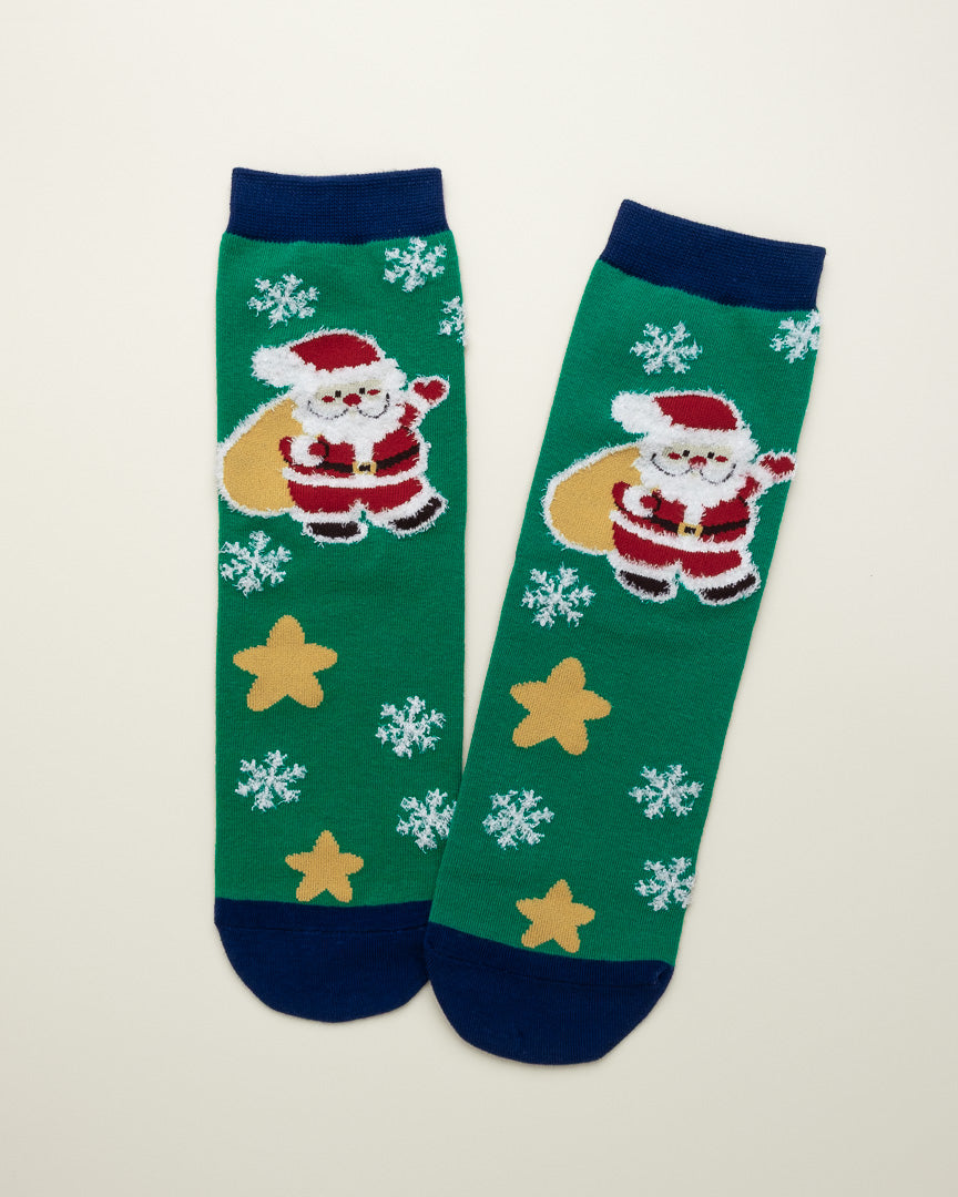 Santa Claus Christmas Socks – Women’s Crew Socks