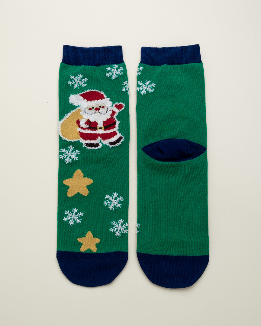 Santa Claus Christmas Socks – Women’s Crew Socks