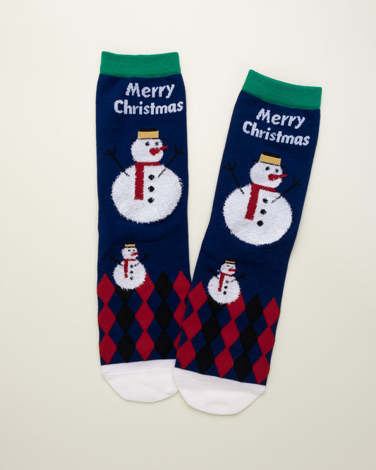 Snowman Christmas Socks – Women’s Crew Socks