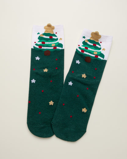 Christmas Tree Socks – Women’s Crew Socks