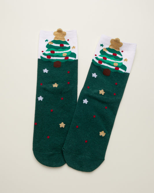 Christmas Tree Socks – Women’s Crew Socks