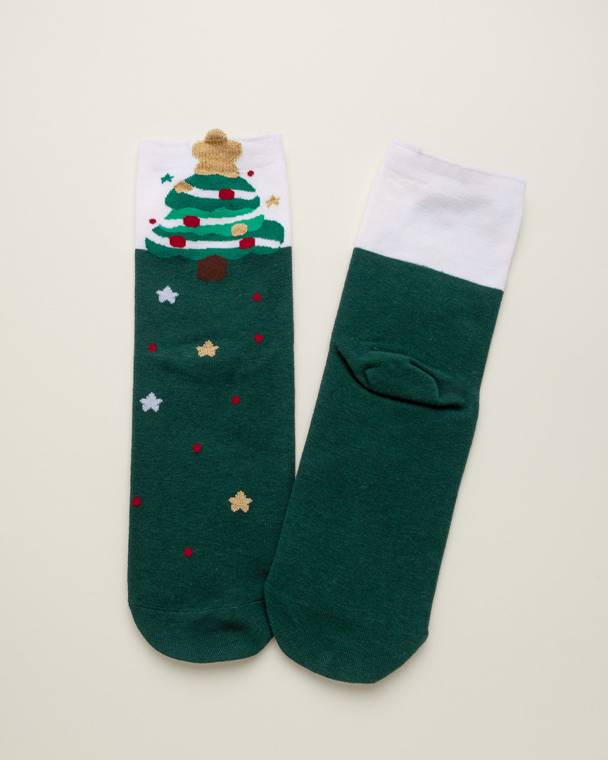 Christmas Tree Socks – Women’s Crew Socks