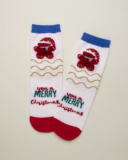 Christmas Bear Socks – Women’s Crew Socks