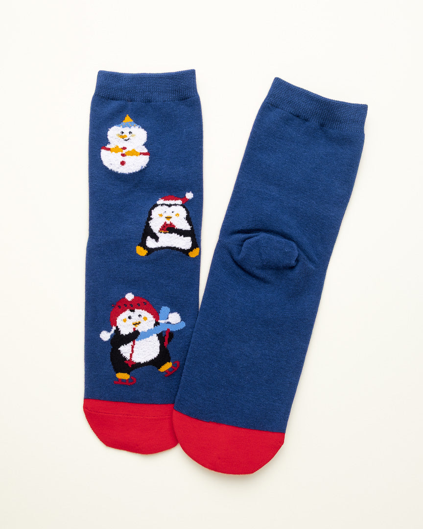 Christmas Penguin Socks – Women’s Crew Socks